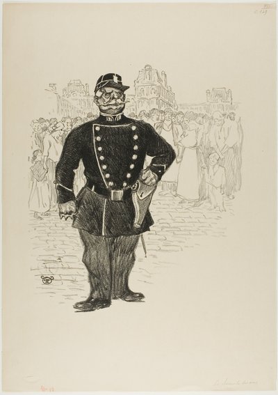 Street Security by Théophile Alexandre Pierre Steinlen