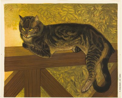 Summer: Cat on a Balustrade by Théophile Alexandre Pierre Steinlen