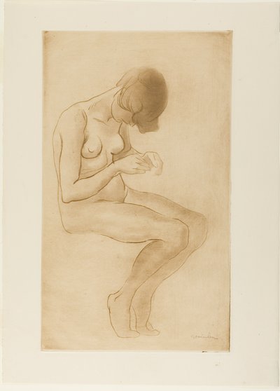 Woman Fixing Her Nails by Théophile Alexandre Pierre Steinlen