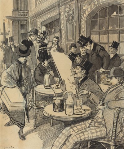 Chez Maxime, late 19th-early 20th century by Théophile Alexandre Steinlen