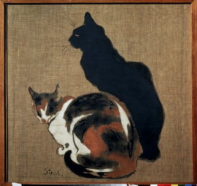 Two Cats by Théophile Alexandre Steinlen