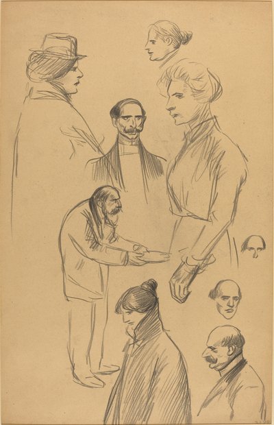 Figure Studies [verso] by Théophile Alexandre Steinlen