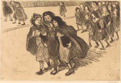 Girls Coming from School by Théophile Alexandre Steinlen