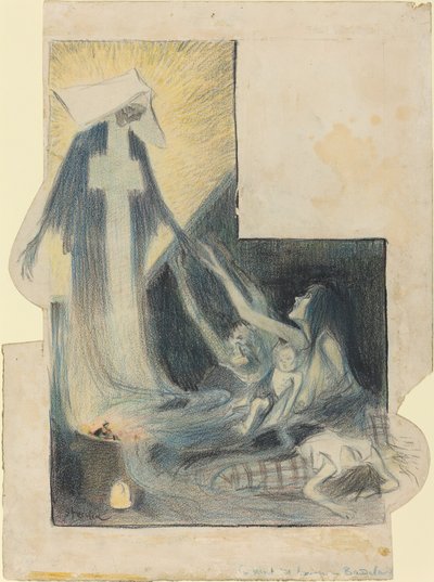 The Death of the Poor - Baudelaire, 1894 by Théophile Alexandre Steinlen