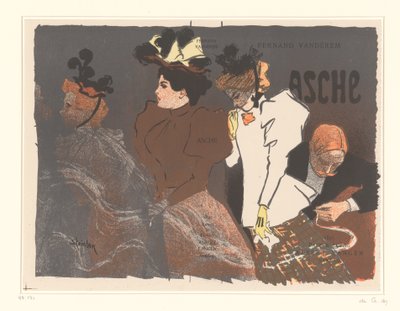 Cover Illustration for Asche by Fernand Vandérem by Théophile Alexandre Steinlen