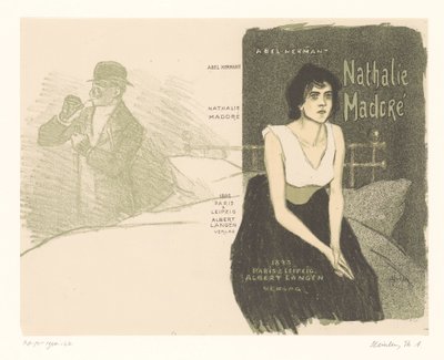 Design for Cover: Abel Hermant with Nathalie Madoré by Théophile Alexandre Steinlen