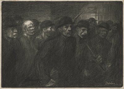 Workers Leaving the Factory by Théophile Alexandre Steinlen
