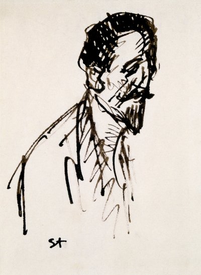 Portrait of Jehan Rictus, 20th Century by Théophile Alexandre Steinlen