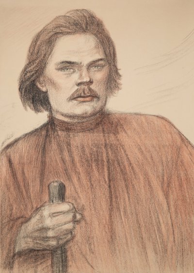 Portrait of the Author Maxim Gorky by Théophile Alexandre Steinlen
