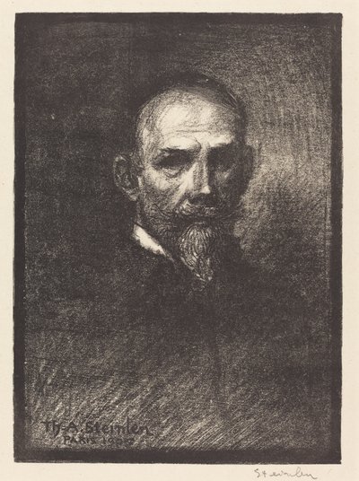 Self-Portrait Steinlen de face, tete droite by Théophile Alexandre Steinlen