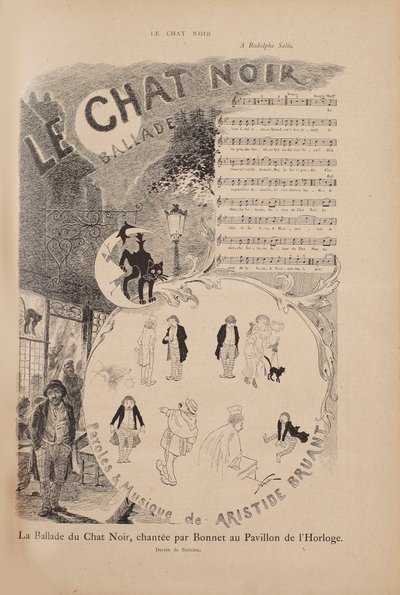 Story of the Famous Cabaret Le Chat Noir, Le Chat Noir Magazine by Théophile Alexandre Steinlen