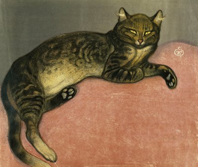 The Summer, Cat on a Railing by Théophile Alexandre Steinlen