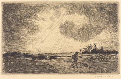 Thunder Storm, late 19th-early 20th century by Théophile Alexandre Steinlen