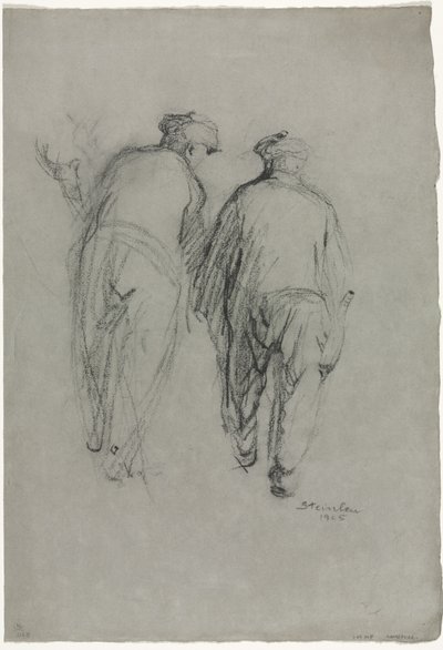 Two Men Working, Rear View by Théophile Alexandre Steinlen