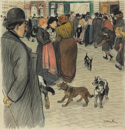 Watching the Crowd, late 19th-early 20th century by Théophile Alexandre Steinlen