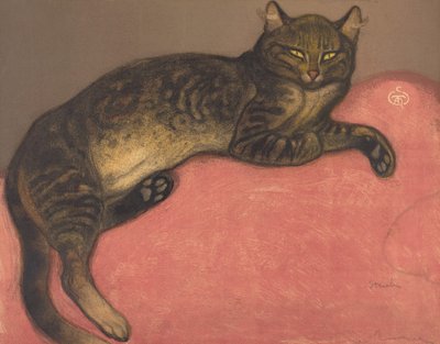 Winter: Cat on a Cushion by Théophile Alexandre Steinlen