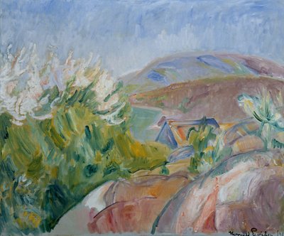 Spring with White Fruit Tree by Thorvald Erichsen
