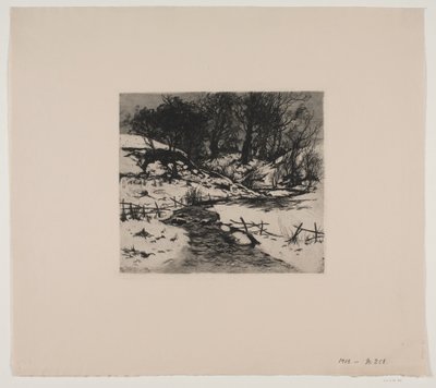 Winter Stream by a Forest by Thorvald Niss