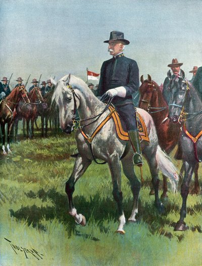Major-General Nelson A. Miles, U. S. A., Commanding the Army by Thure de Thulstrup