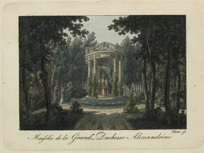 The Monument to Grand Duchess Alexandra Pavlovna at Pavlovsk by Thurner
