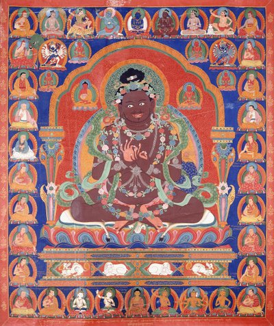 A Thang-Ka Depicting the Mahasiddha Bir Va Pa by Tibetan School