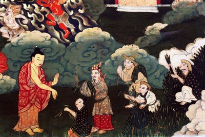 Offering Bunches of Grass by Tibetan School