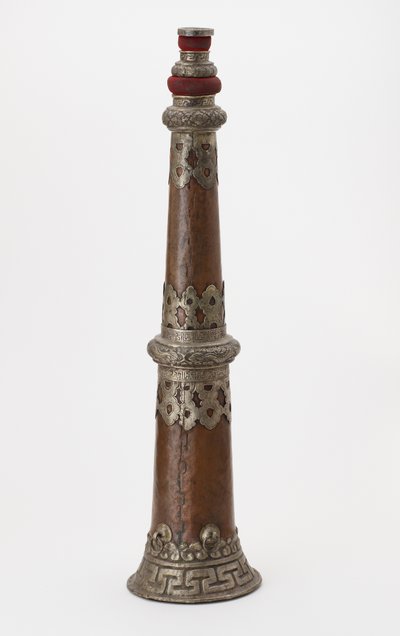 Pair of Telescoping Ritual Horns (Dung-chen) by Tibetan School