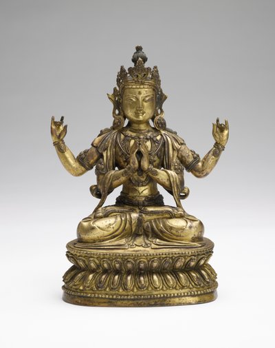 Sukhavati Avalokiteshvara, Late 17th-early 18th centuries by Tibetan School
