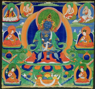 Thangka Painting Depicting The Adibuddha Vajradhara, Tibetan by Tibetan School