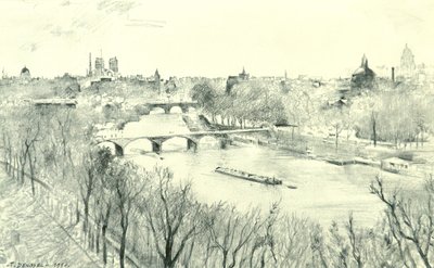 The Seine in Paris by Tibor Dengyel