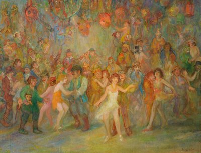 Carnival Scene by Tibor Dengyel