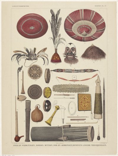 Sheet with Objects from Borneo by Tieleman Cato Bruining