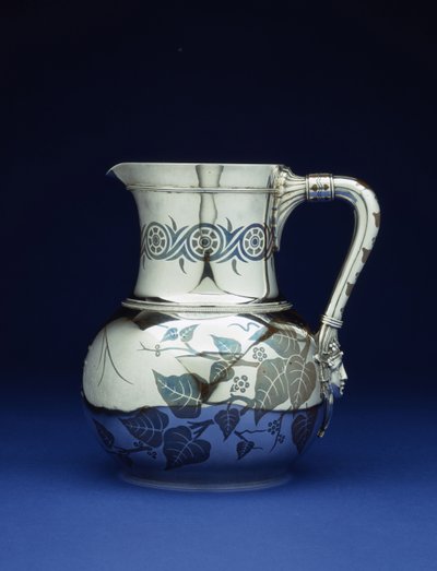 A mixed metal pitcher by Tiffany & Co, New York, c.1877 by Tiffany and Company