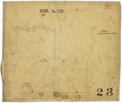 Design for Bowl No. 7751 by Tiffany and Company