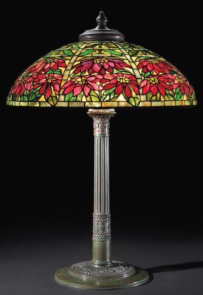 Poinsettia Table Lamp, c.1910 by Tiffany and Company
