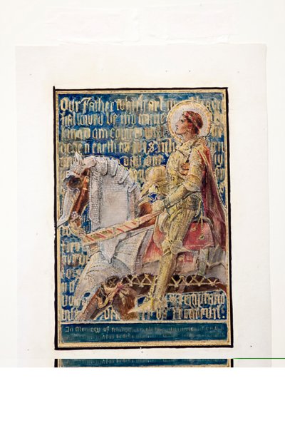 Cartoon for the Lords Prayer, sketch for mosaic panel, Ernest Whitehouse Memorial, c.1896 by Tiffany and Company Tiffany and Company