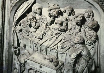 Tomb of Henri II and His Wife Kunigunde (detail of the Death of the Emperor) by Tilman Riemenschneider