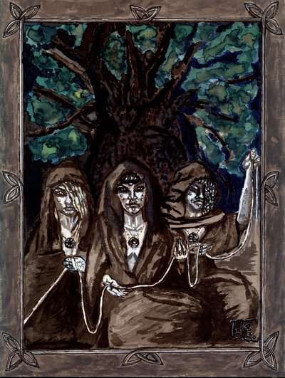 Three Hooded Fates by Tim Hoinkis