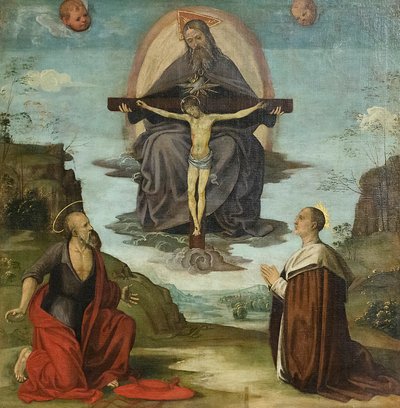 The Trinity with Saint Jerome and the Blessed Colombini by Timoteo Viti