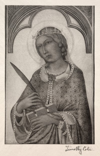 Old Italian Masters: St. Catherine of Alexandria, 1888-1892 by Timothy Cole