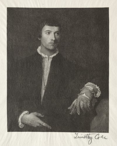 Old Italian Masters: The Man with the Gloves, 1887 by Timothy Cole