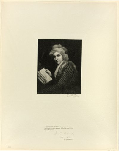 Portrait of Mary Wollstonecraft, from Old English Masters by Timothy Cole