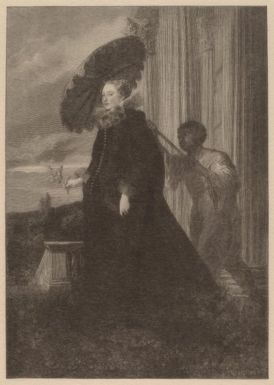 Marchesa Elena Grimaldi, Wife of Marchese Nicola Cattaneo by Timothy Cole after Sir Anthony van Dyck