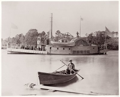 U.S. Gunboat, 1861-65 by Timothy H. OSullivan