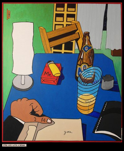 Still life with a drink, 2001 by Timothy Nathan Joel