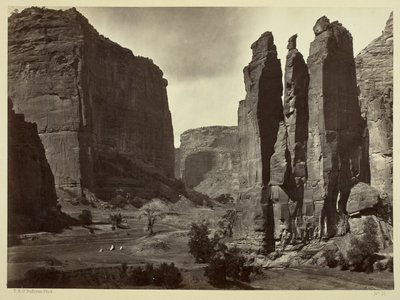 Canyon de Chelly, Walls of the Grand Canyon, About 1200 Feet in Height, 1873 by Timothy OSullivan