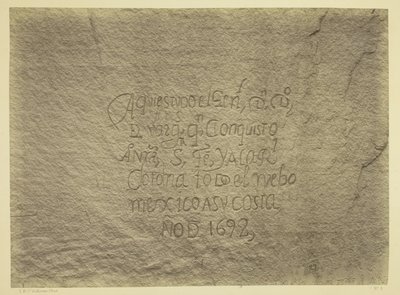Historic Spanish Record of the Conquest, South Side of Inscription Rock, N.M. Geographical & Geological Explorations & Surveys West of the 100th Meridian. Expedition of 1873. by Timothy O