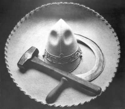 Mexican Revolution: Sombrero with Hammer and Sickle, Mexico City, 1927 by Tina Modotti