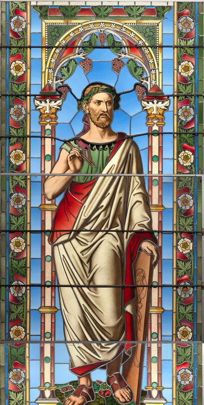 Window with Depiction of Apelles by Tiroler Glasmalerei und Cathedralenglashuette
