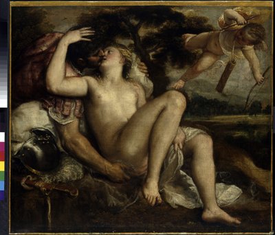 Mars, Venus, and Cupid by Titian (c.1488 1576)
